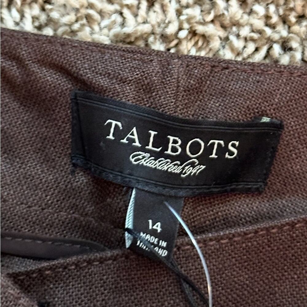 Talbots Brown Women’s 14 Heritage wide leg Pure Irish Linen pant ☘️ 👖 NWT - Picture 11 of 15